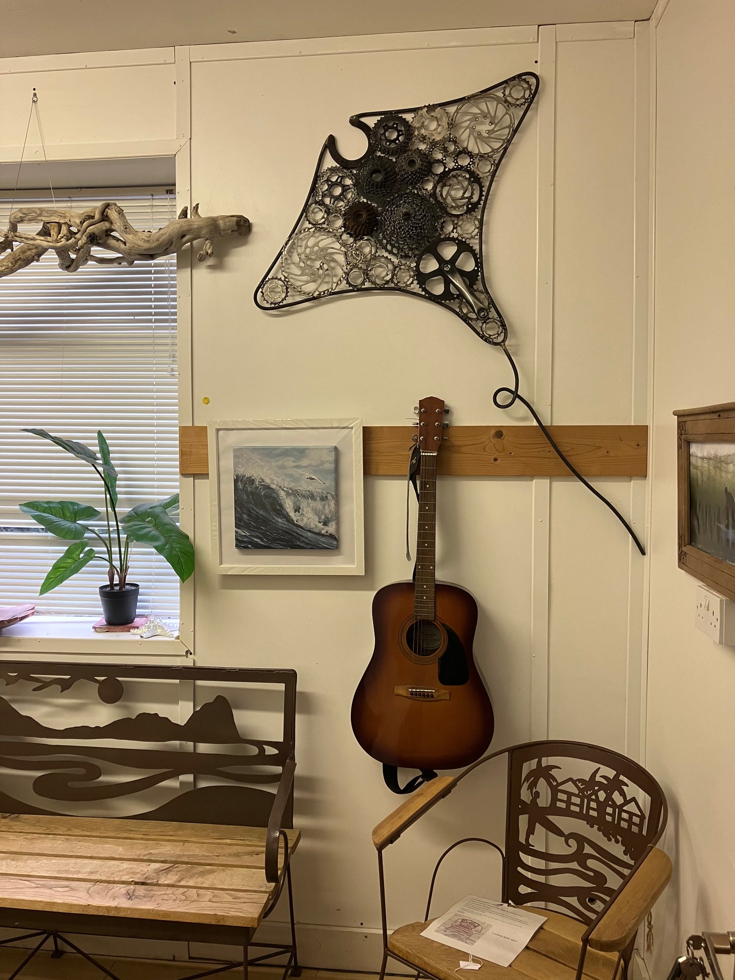 Manta ray sculpture