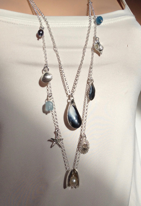 Gower seashell charm necklace