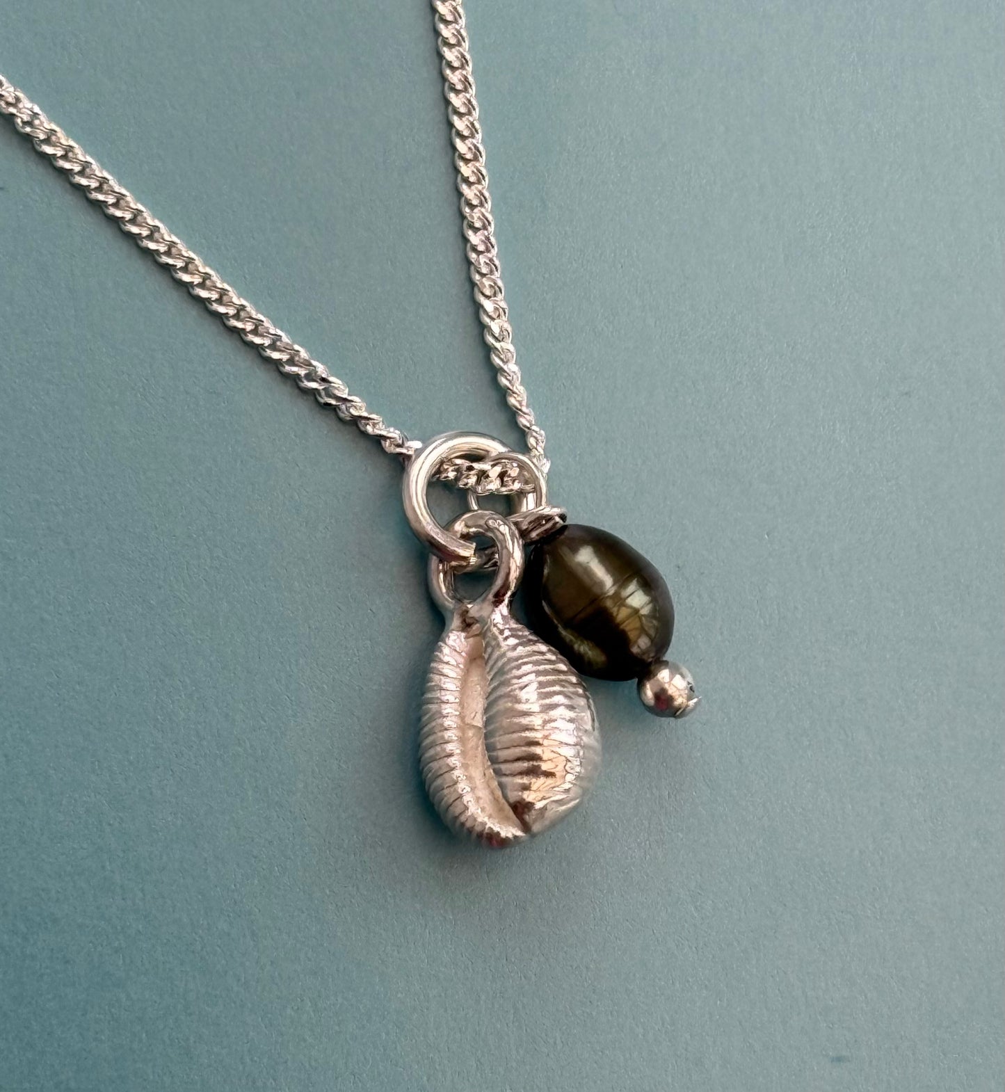 Baby cowrie shell necklace