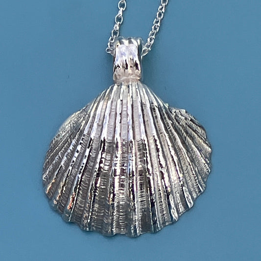 Large cockle shell necklace