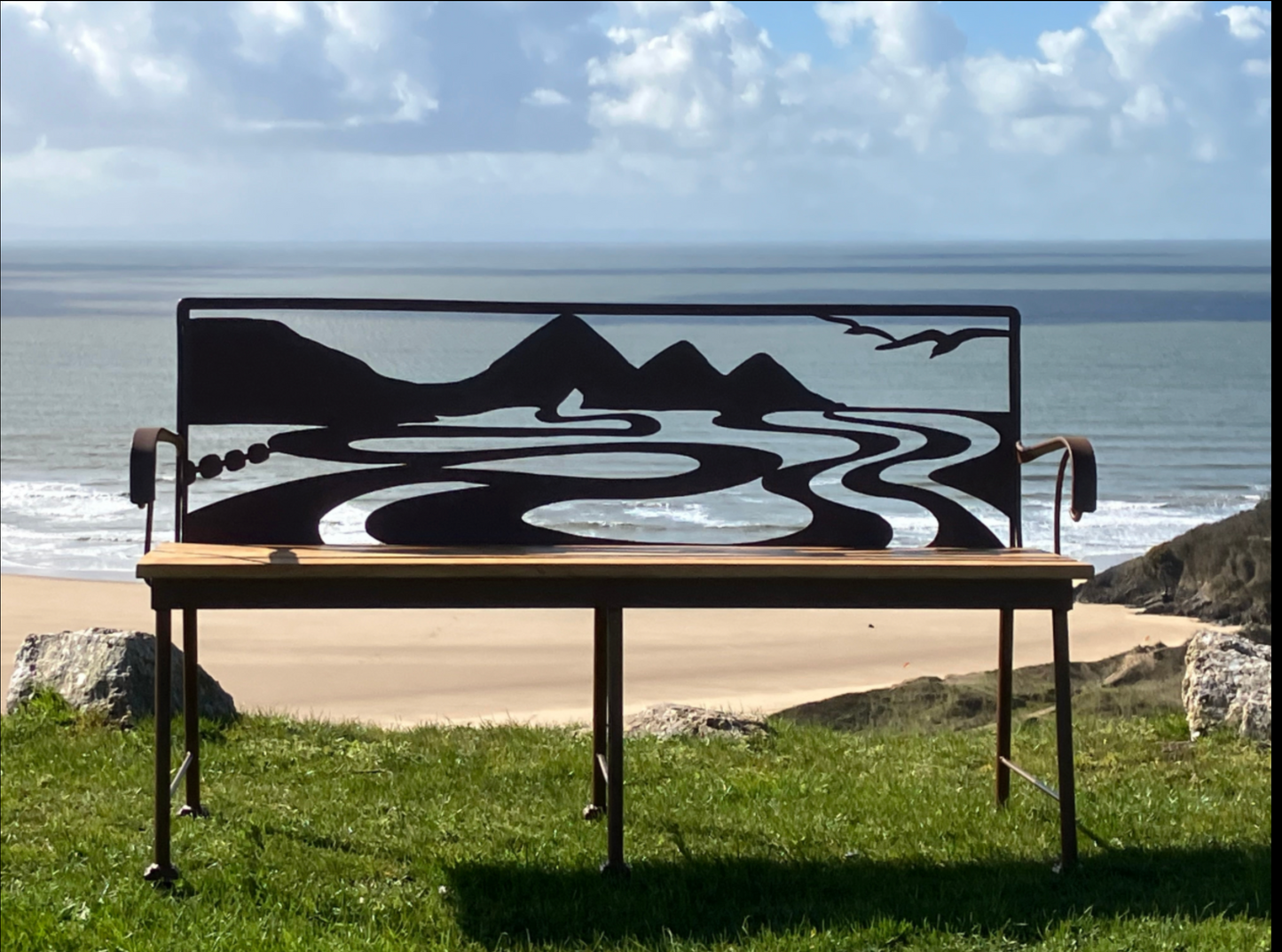 Three Cliffs bench-Gower furniture collection