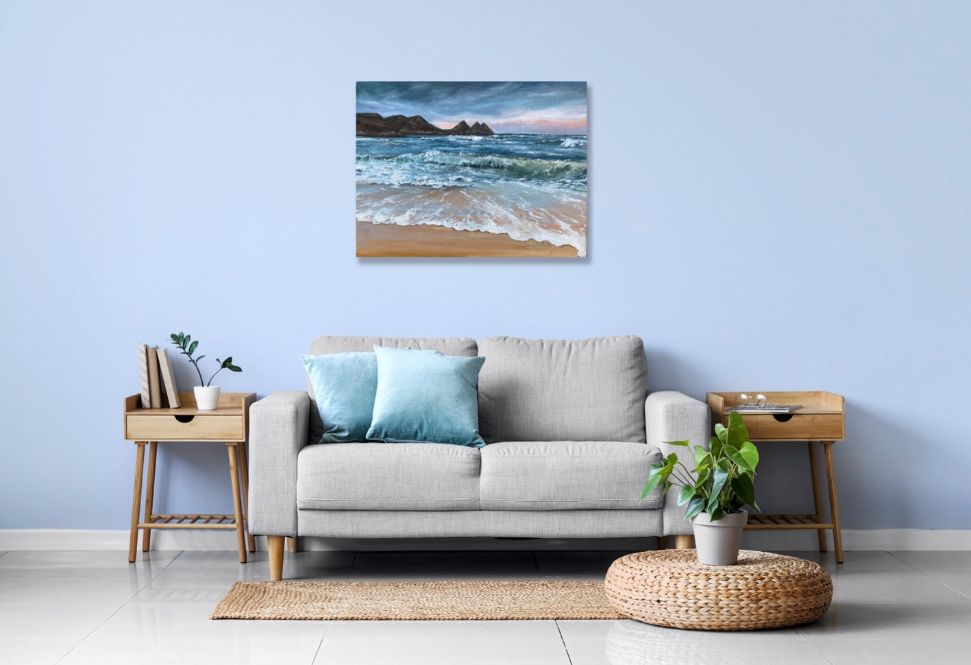 three cliffs painting