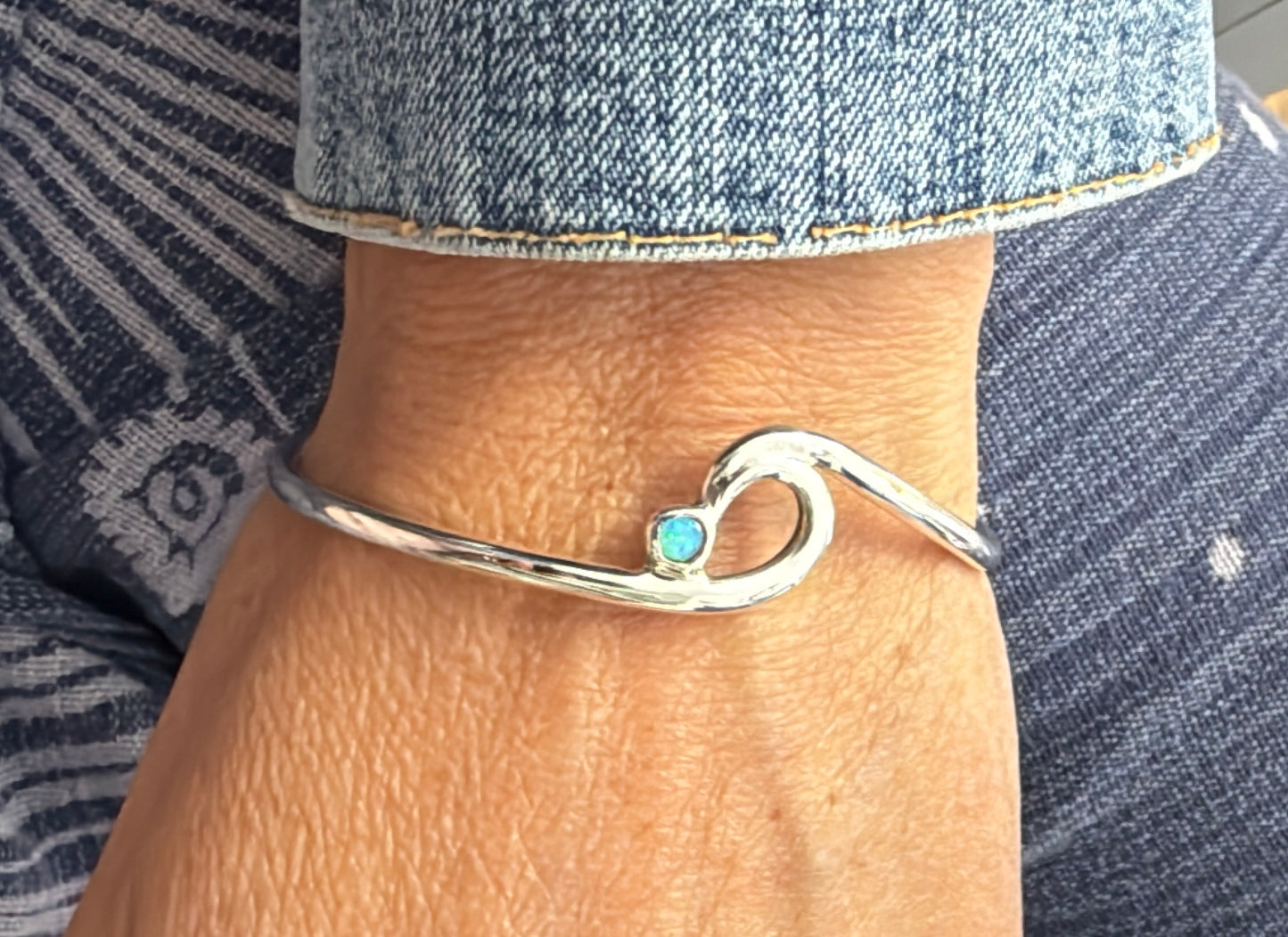 wave bangle and opal