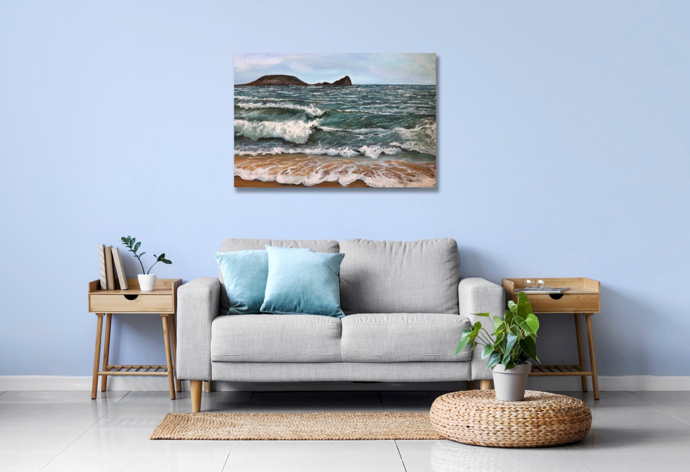 Waves and Worm's Head painting