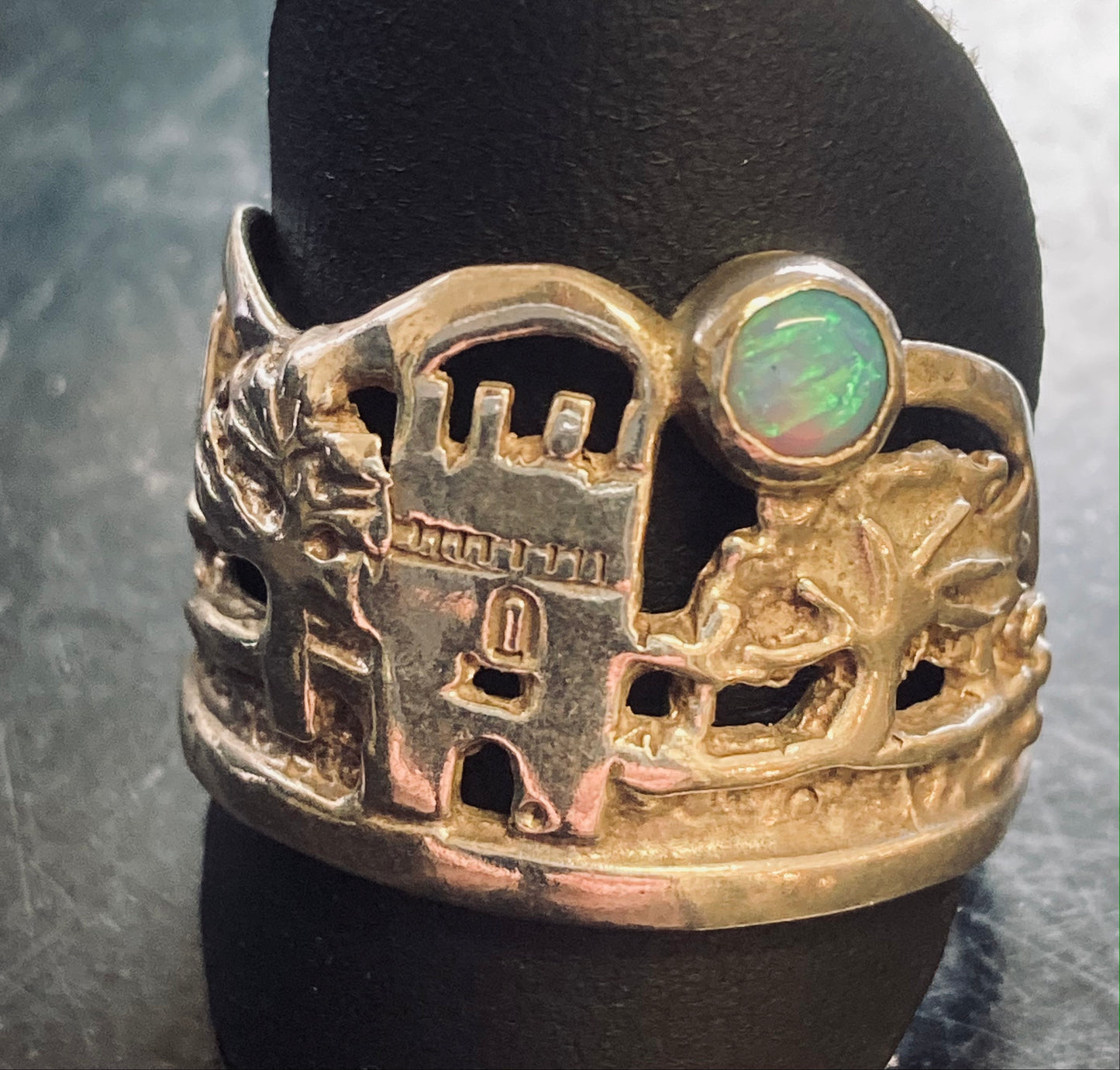 St.illtyds church in Oxwich Gower ring with opal