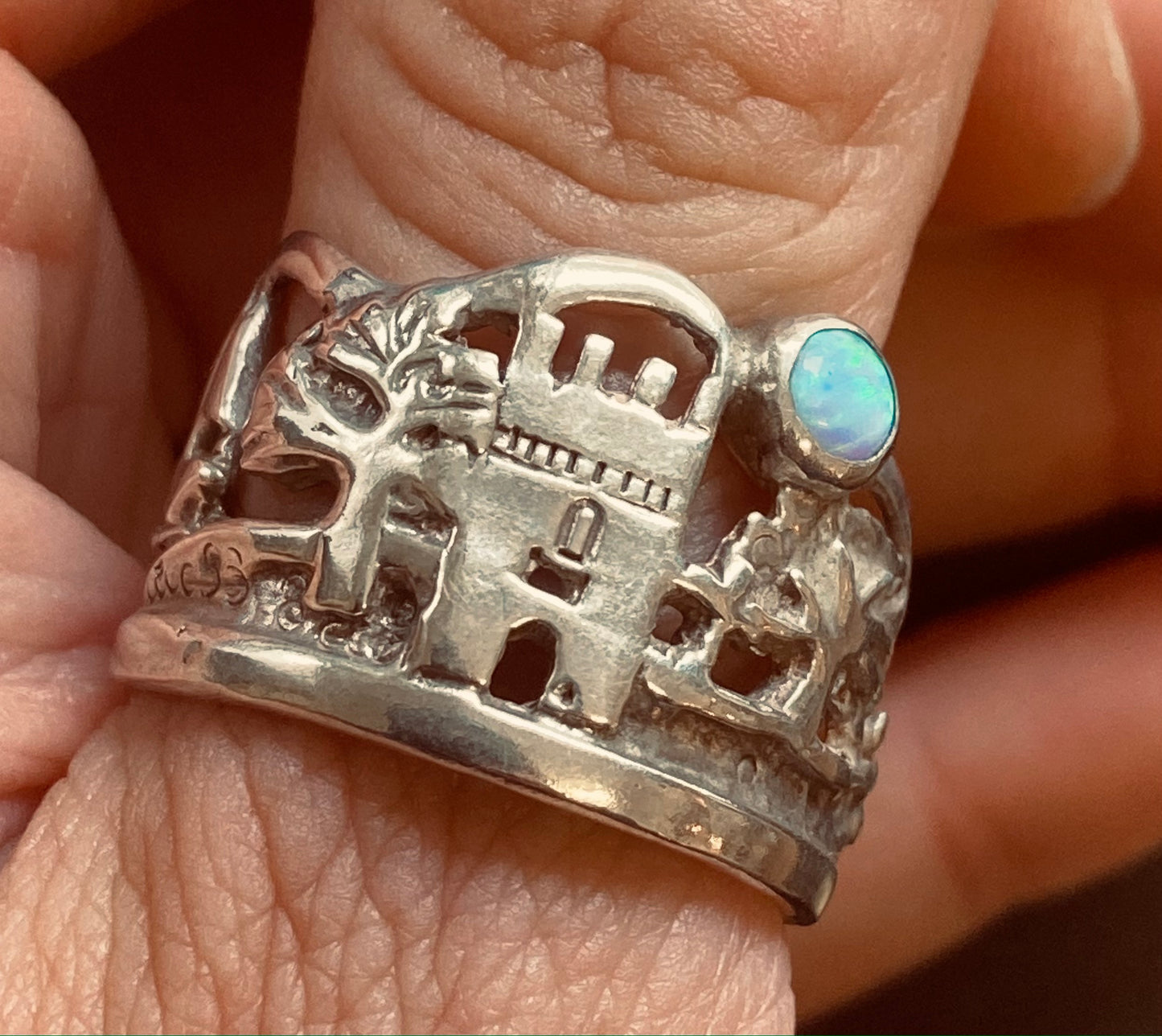St.illtyds church in Oxwich Gower ring with opal