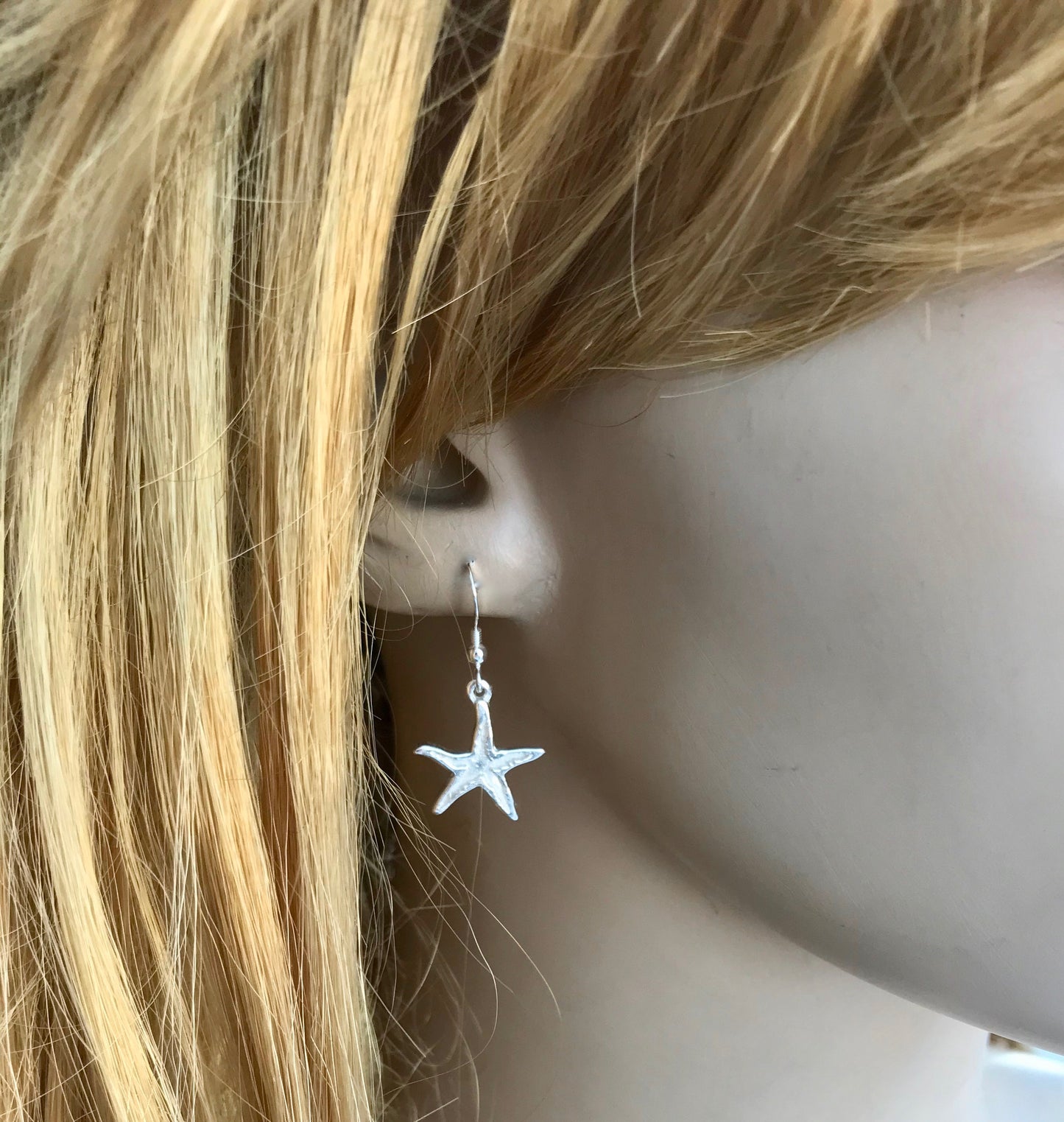 Starfish earrings silver