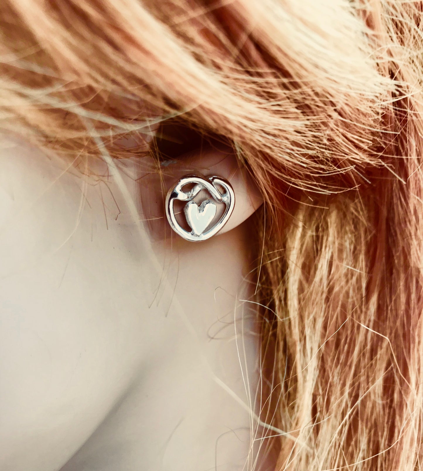 heart of friendship studs