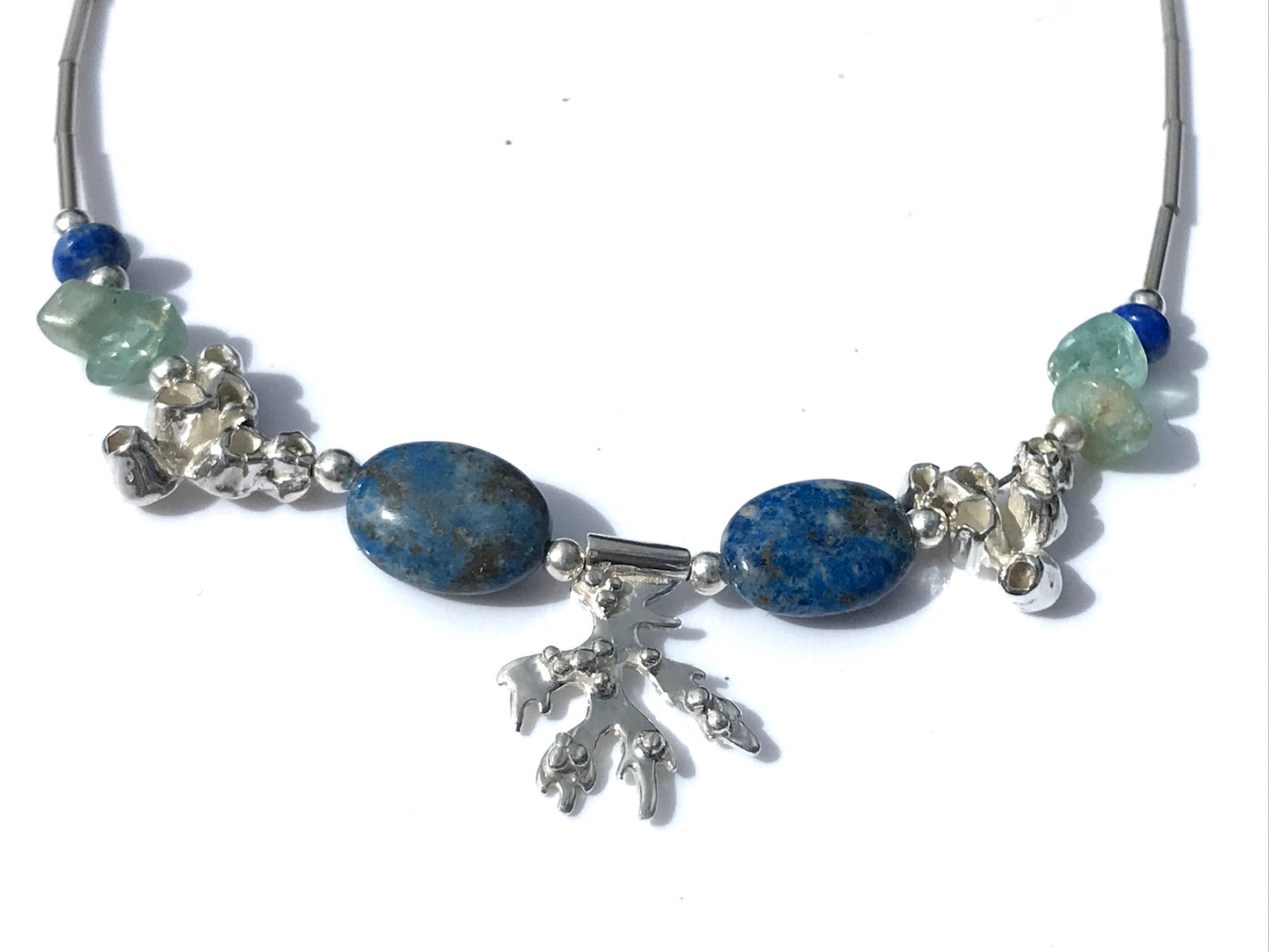 seaweed and barnacles necklace