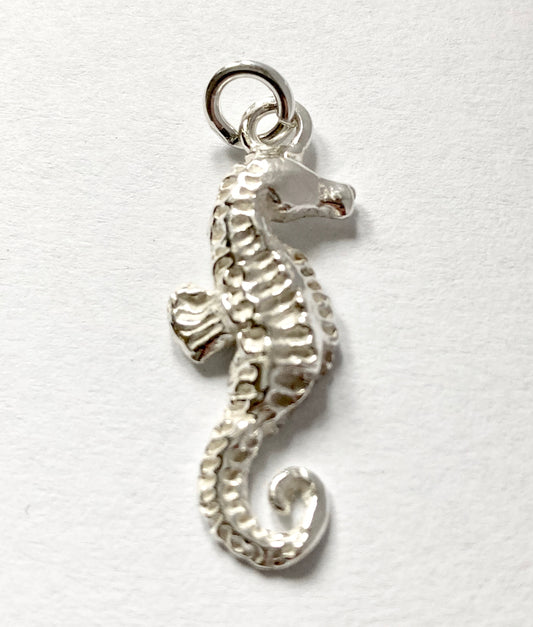 Seahorse silver charm