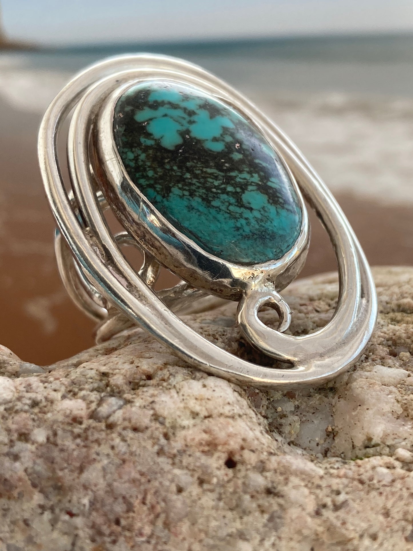 Turquoise wave ring