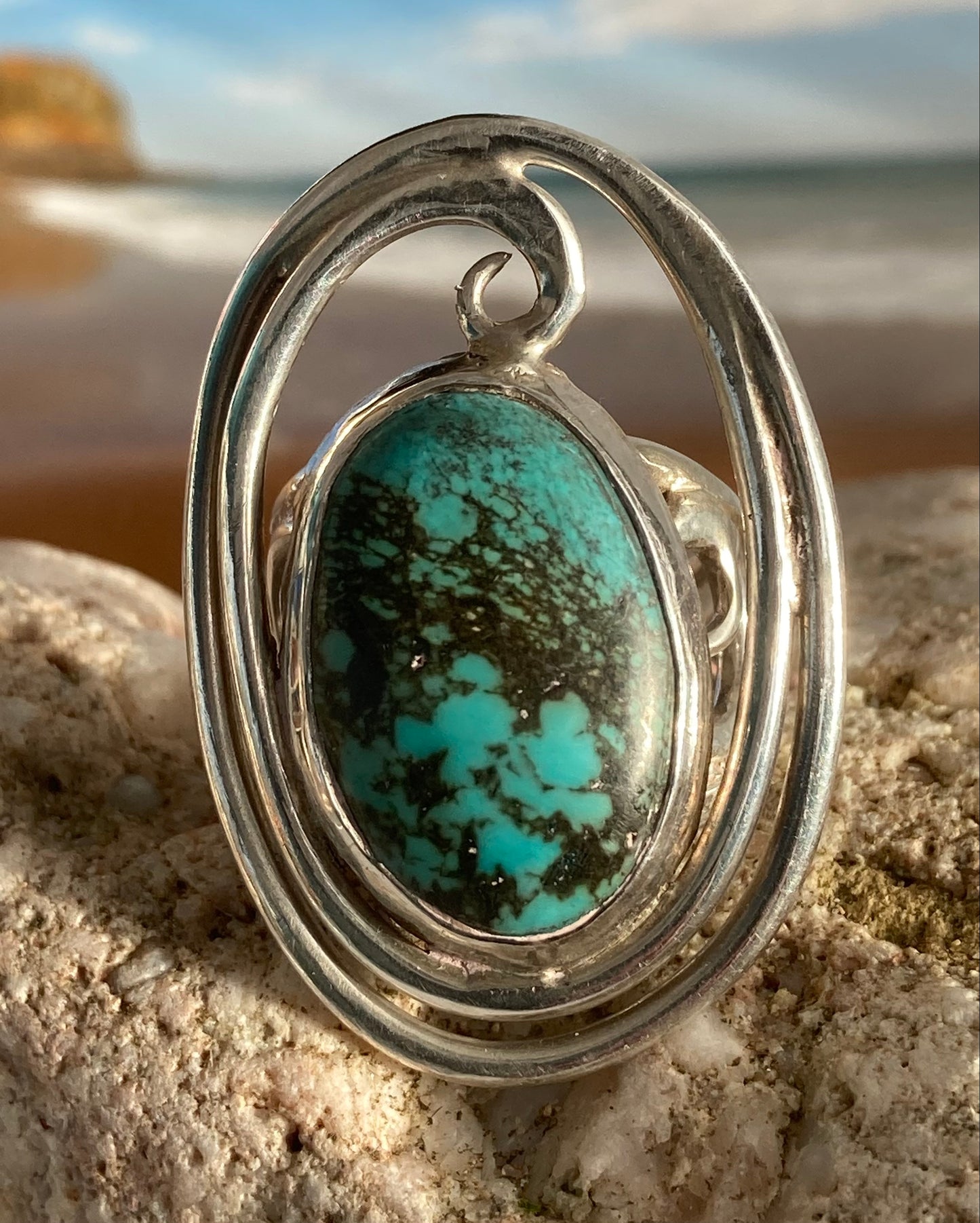 Turquoise wave ring