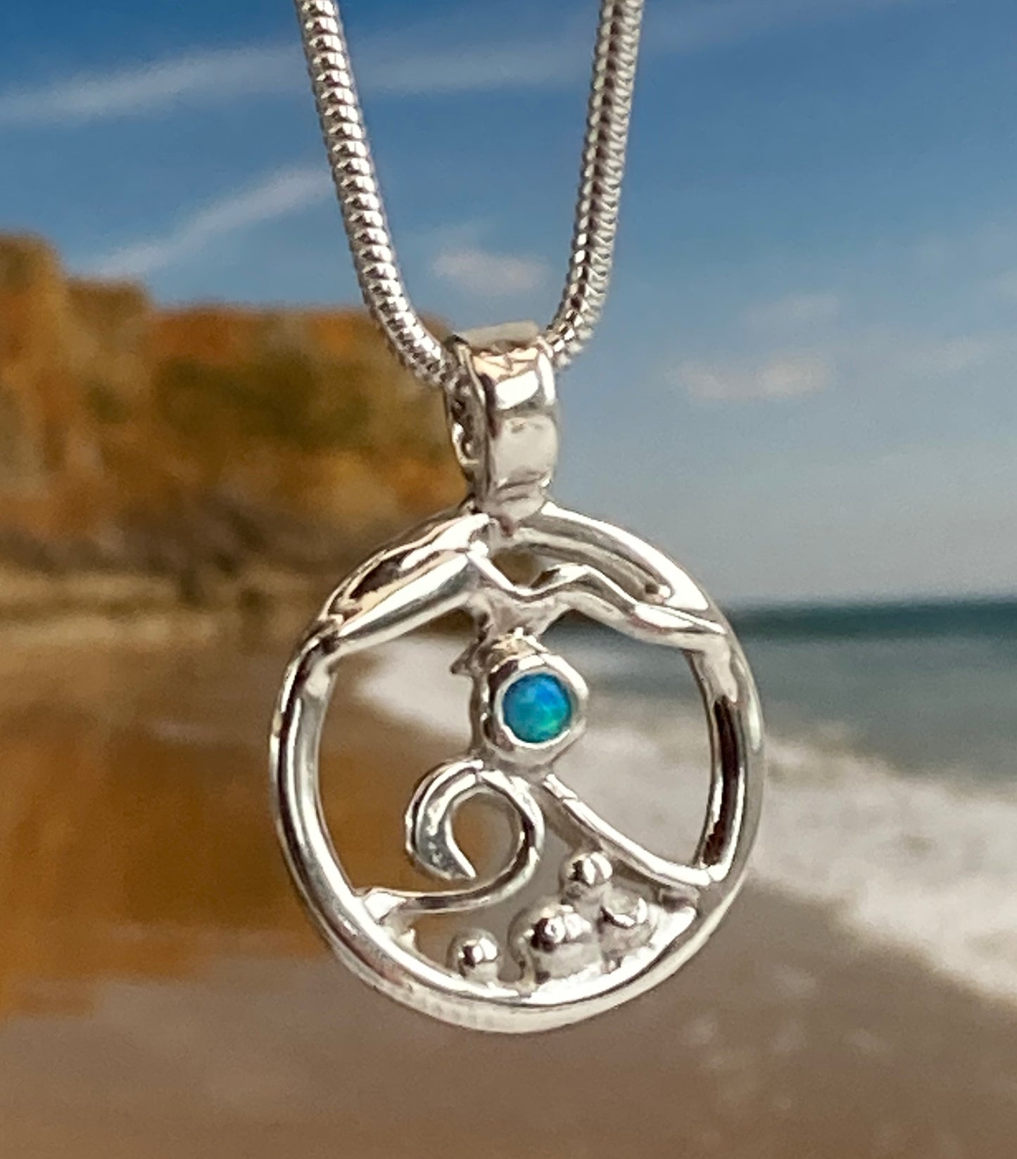 Wave and gulls necklace by Pa-pa jewellery