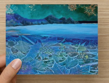 There Cliffs Bay sea holly card