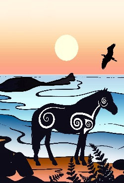 Worms head print with pony