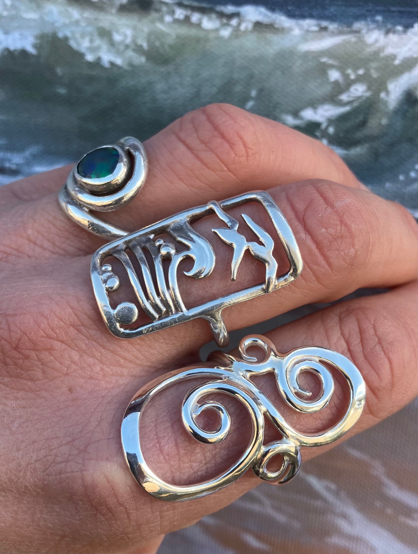 Swirly curly celtic ring