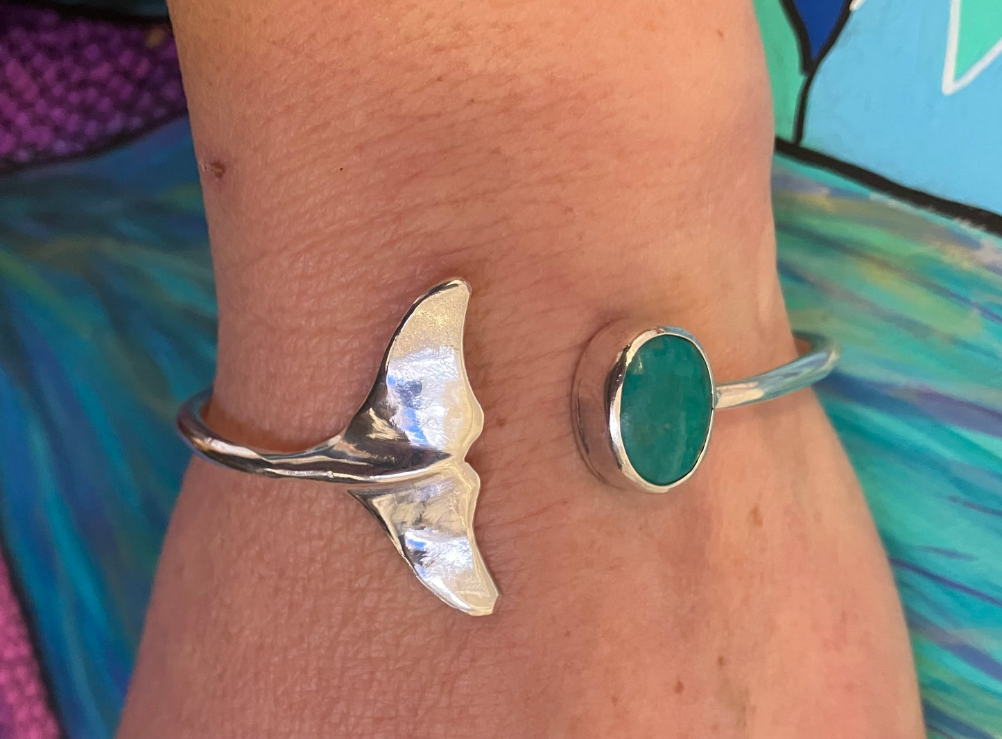 Dolphin tail cuff bracelet