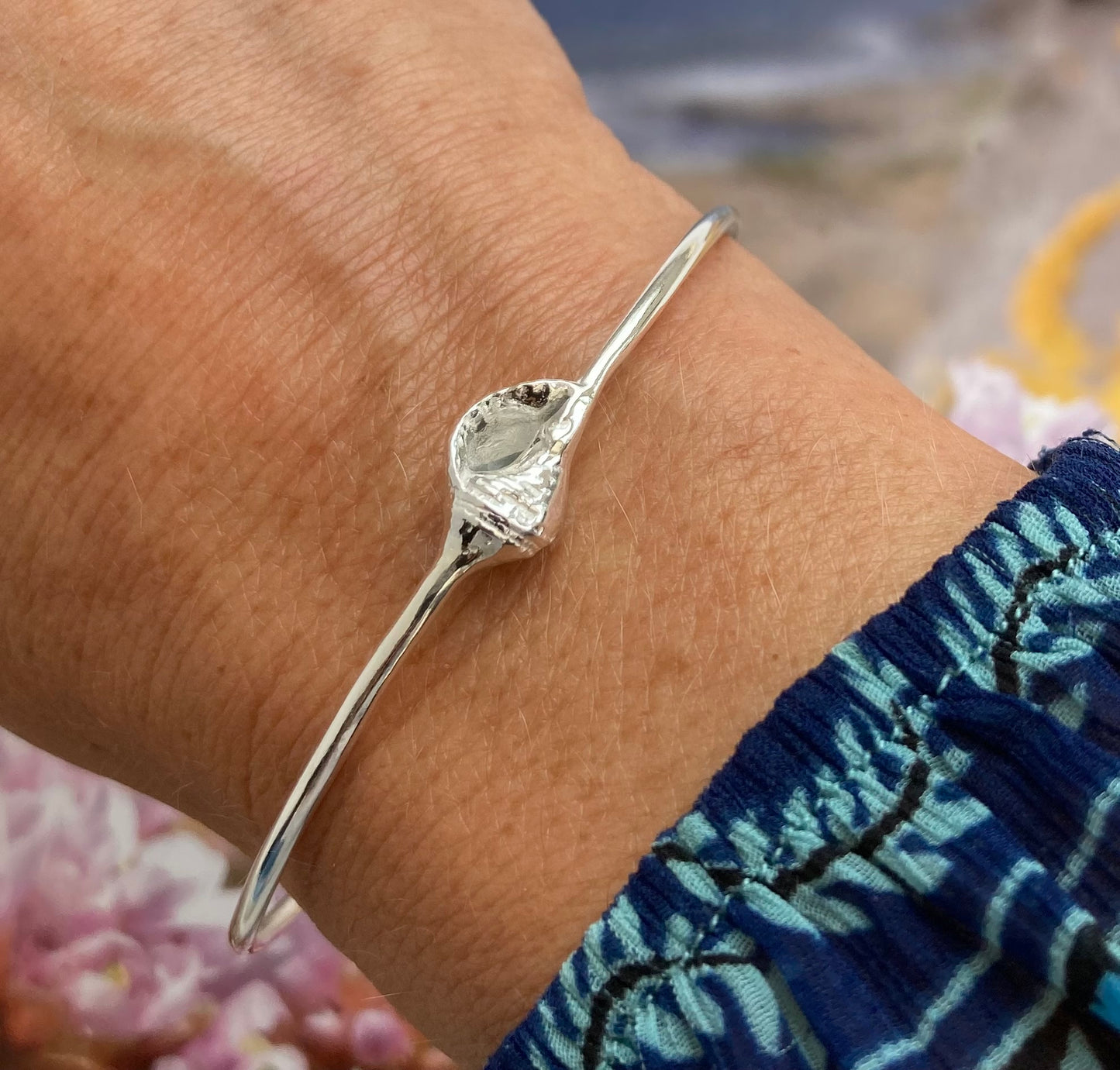 Silver Whelk shell bangle