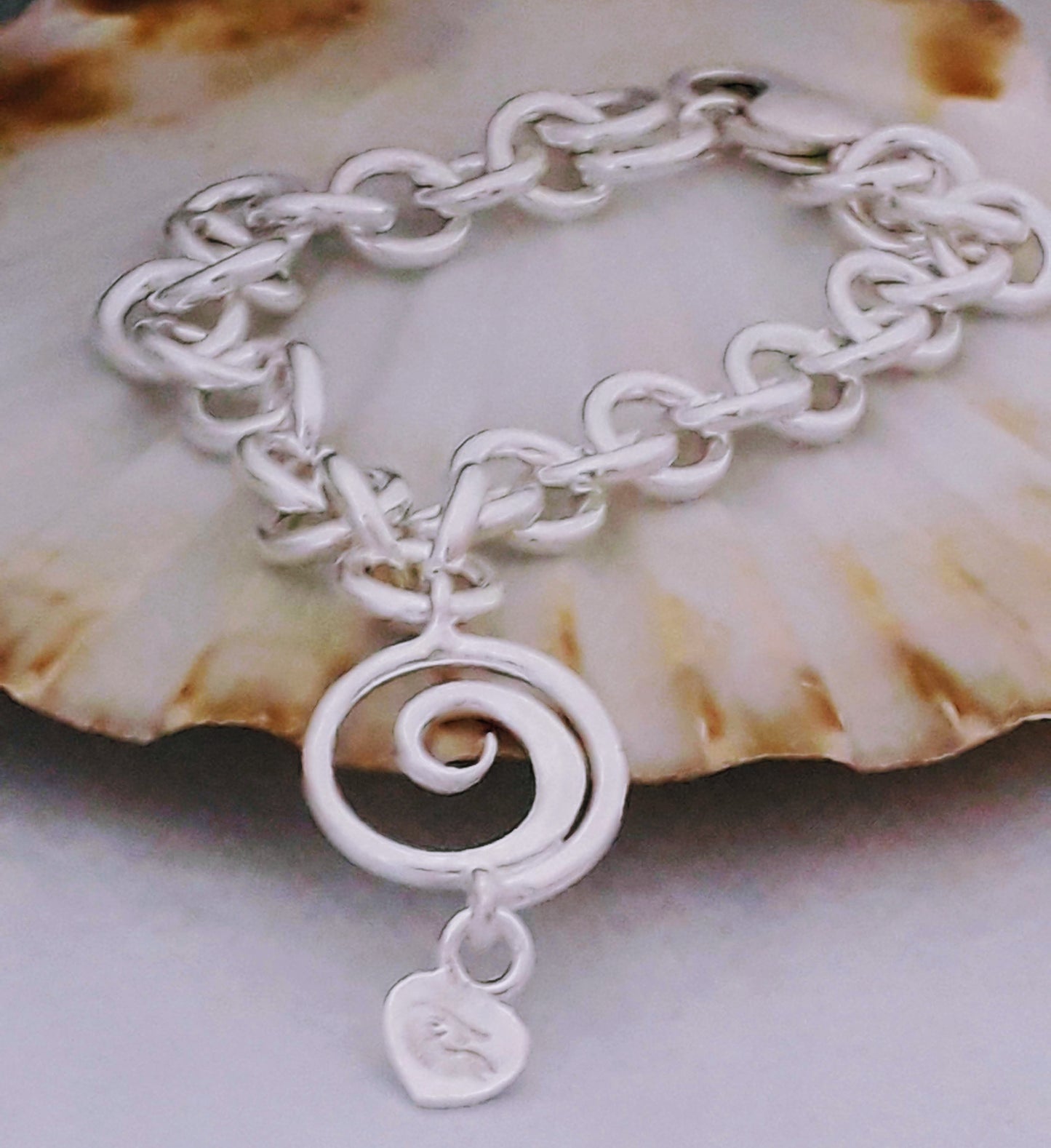 Wave charm bracelet