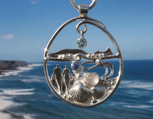 Worm's Head Gower landscape necklace by Gower silversmith Pa-pa