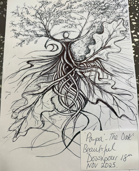 celtic tree drawing in ink by Pa-pa