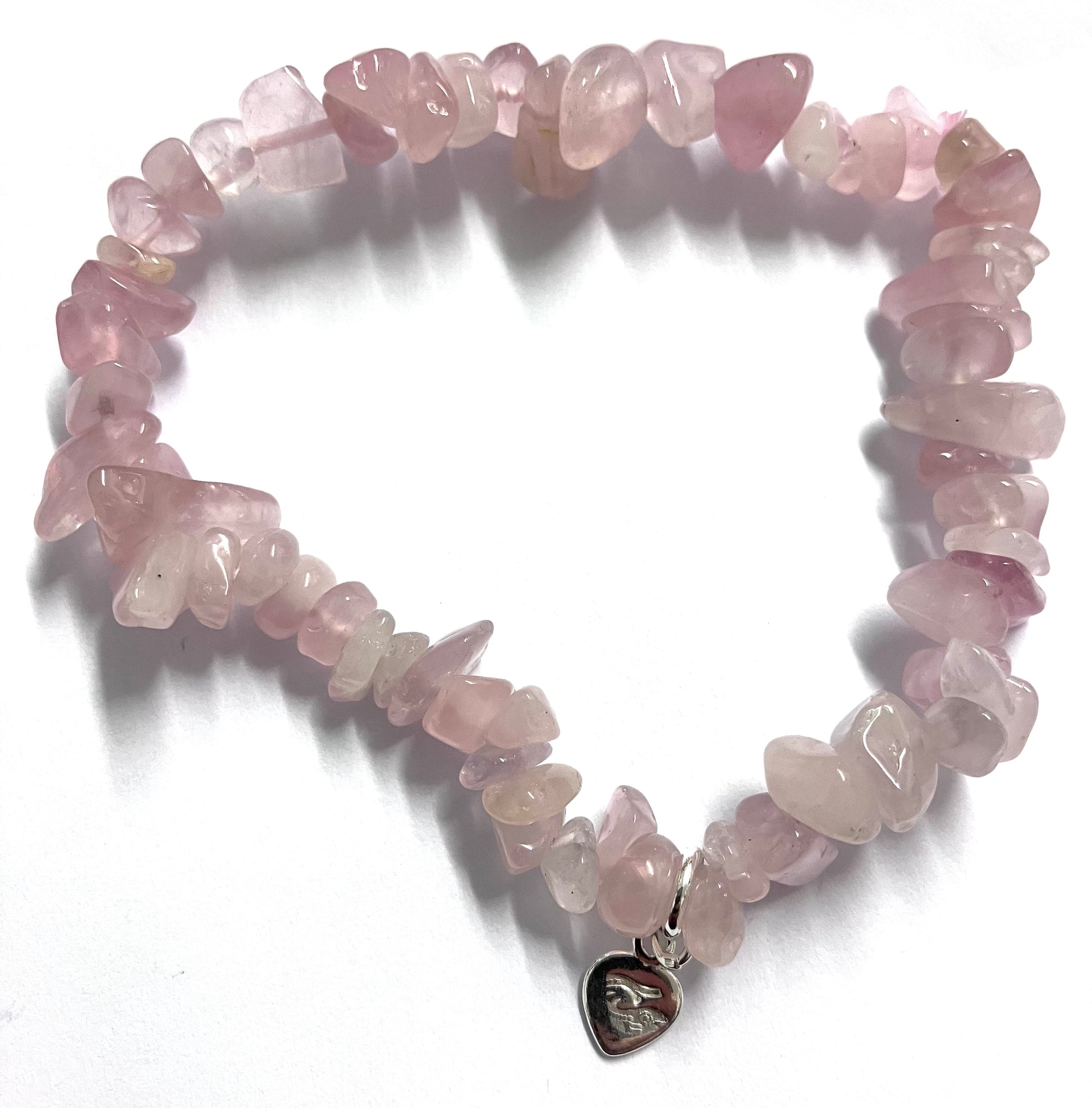 Pink quartz gemstone bracelet