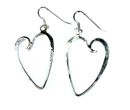 Heart wave earrings