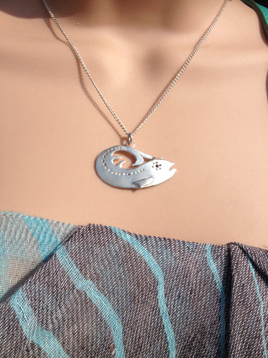 Bass fish necklace