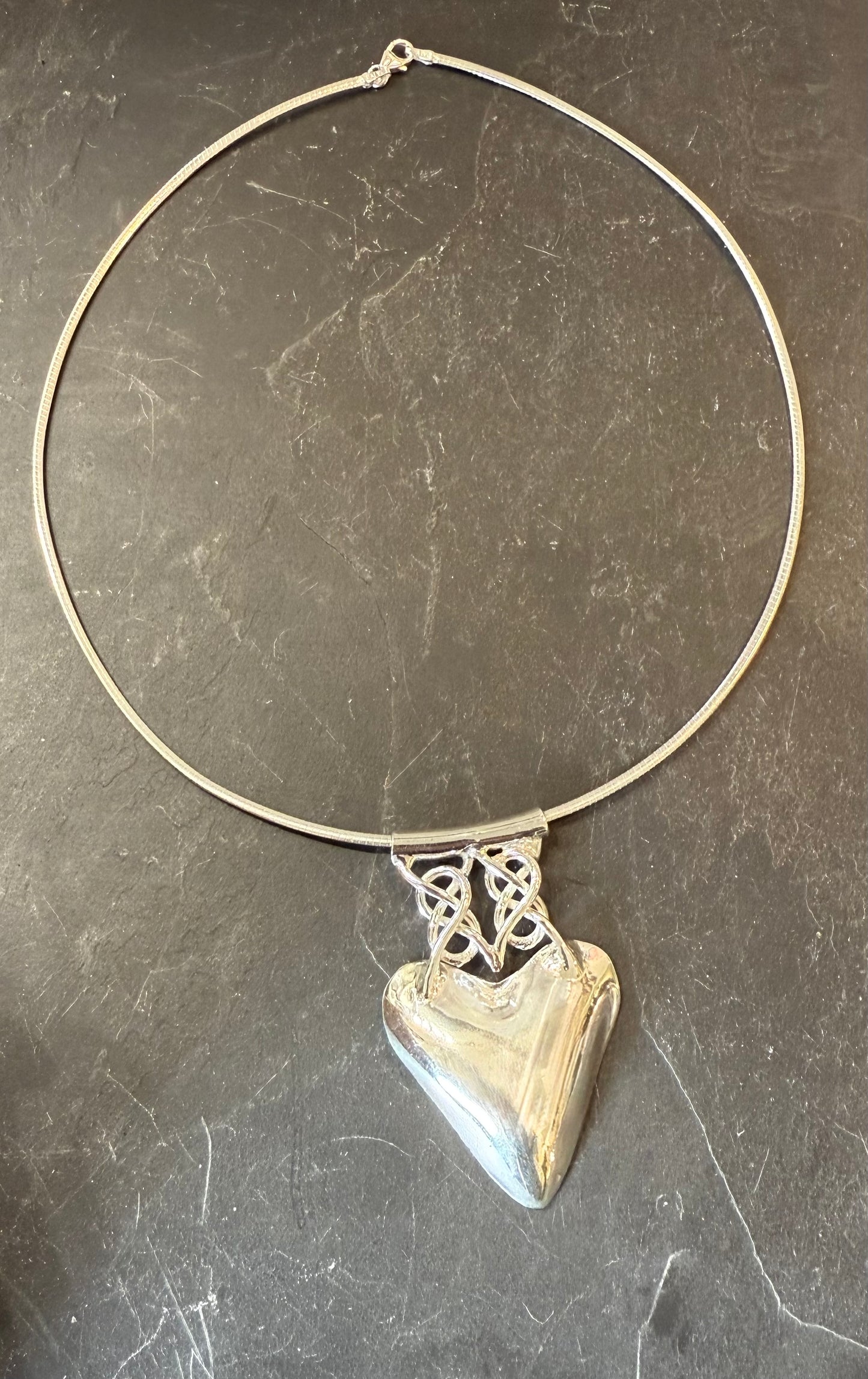 Gower Celtic knots large heart necklace
