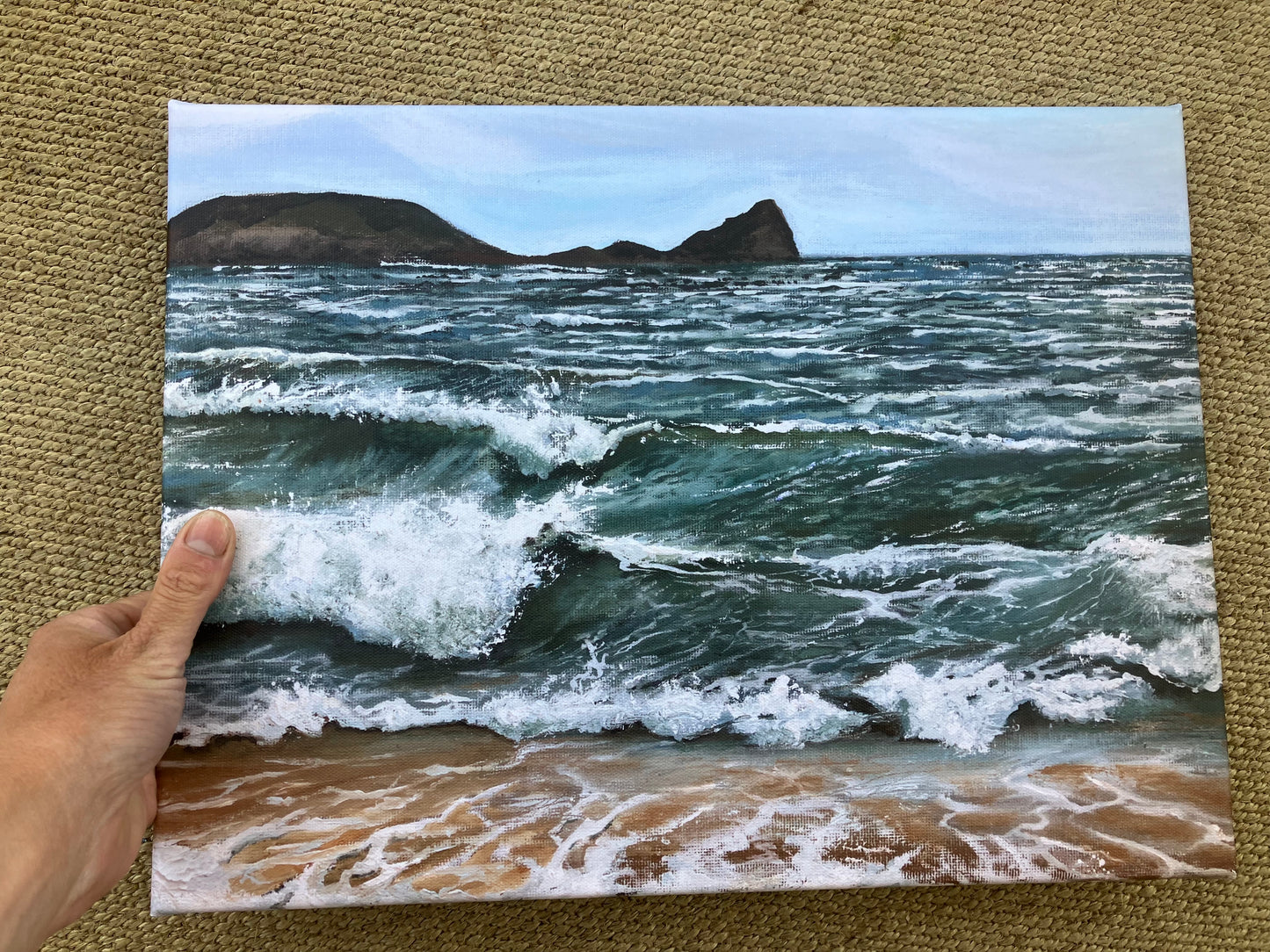 Waves and Worm's Head painting
