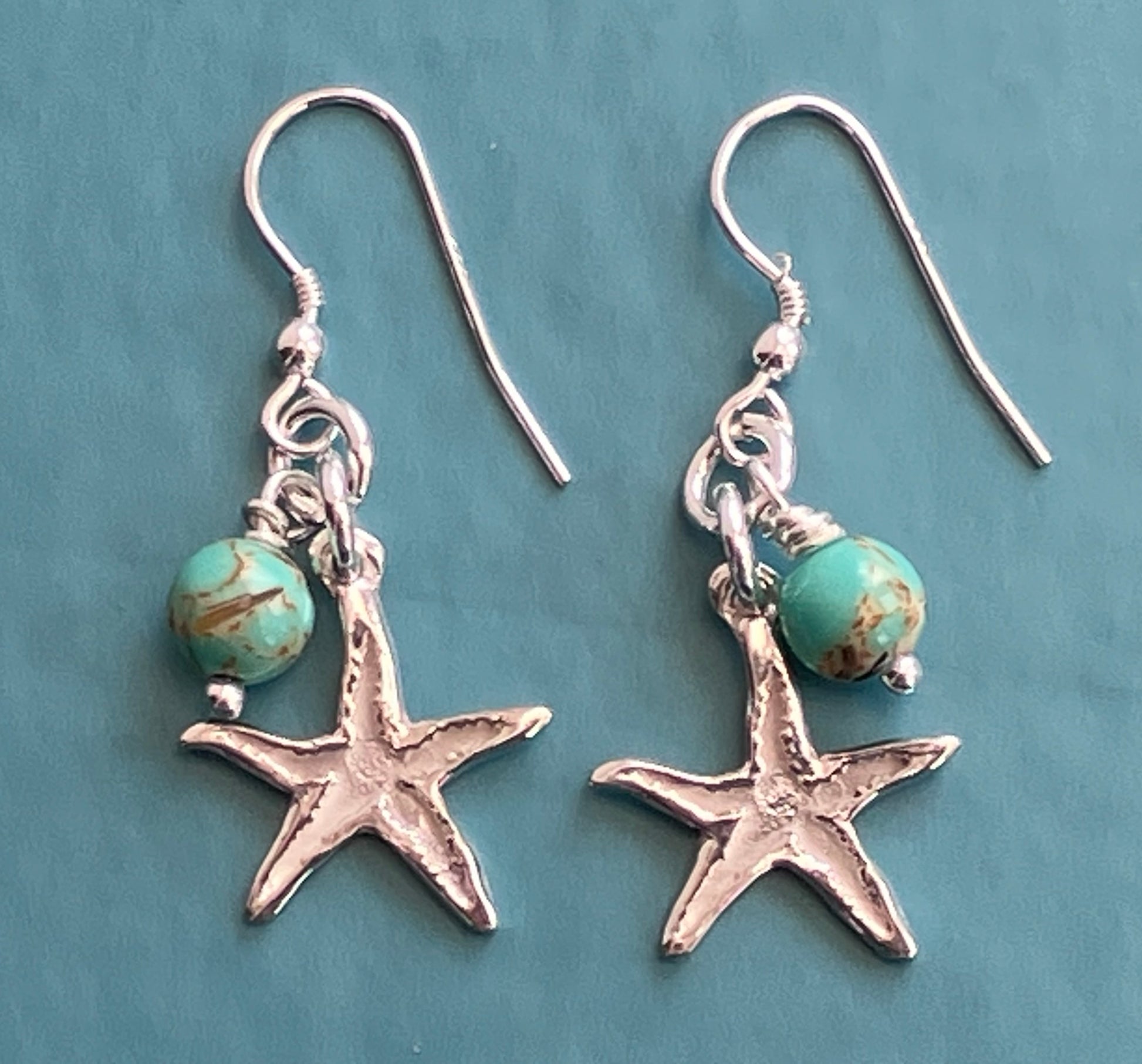 turquoise bead starfish
