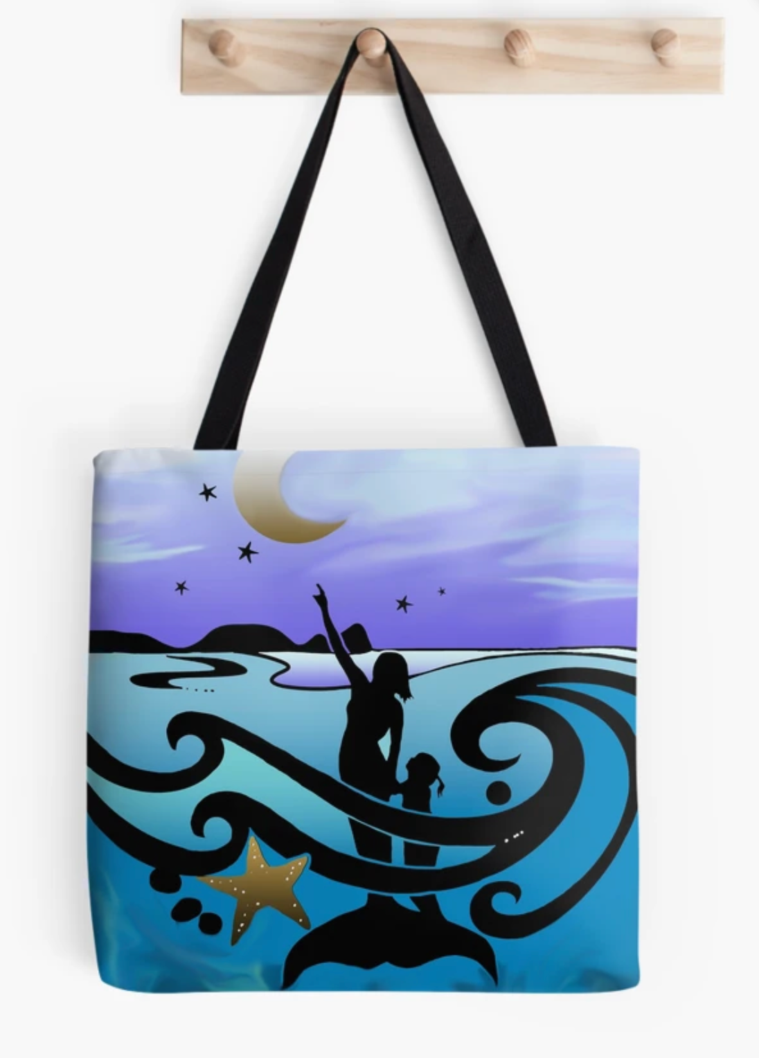 Gower mermaids printed shoulder bag