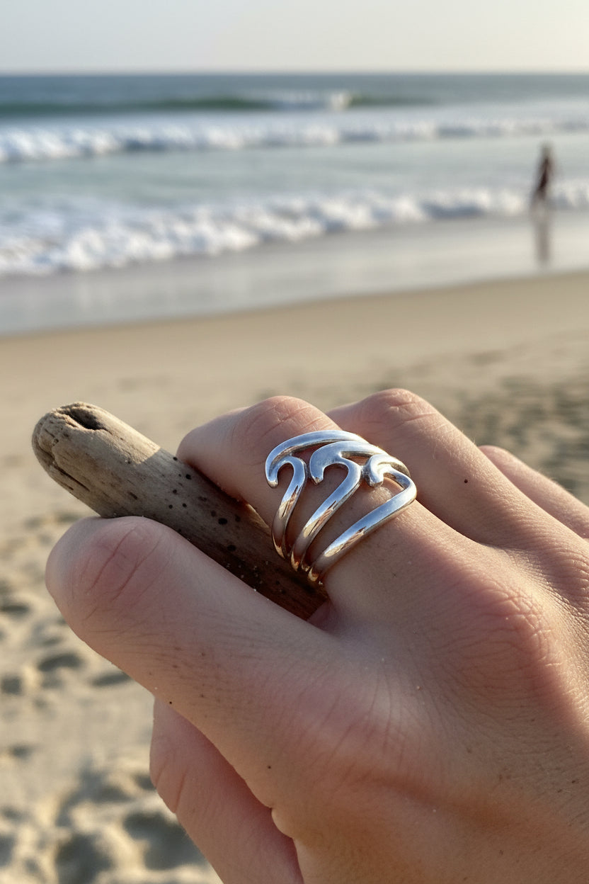 Chunky wave surf ring – Pa-pajewellery