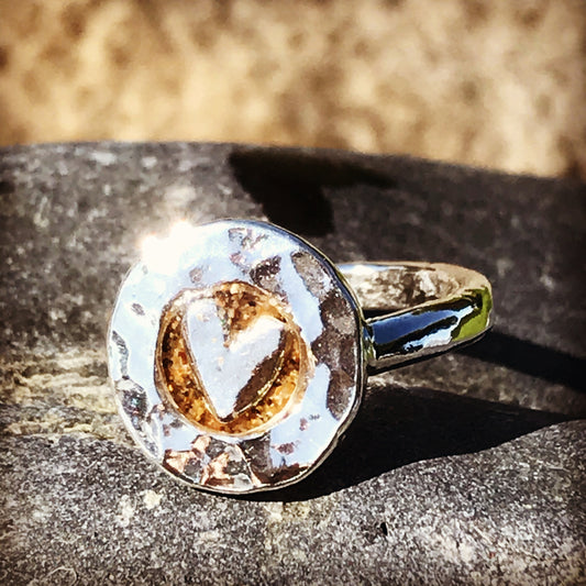 Gower sand heart ring 