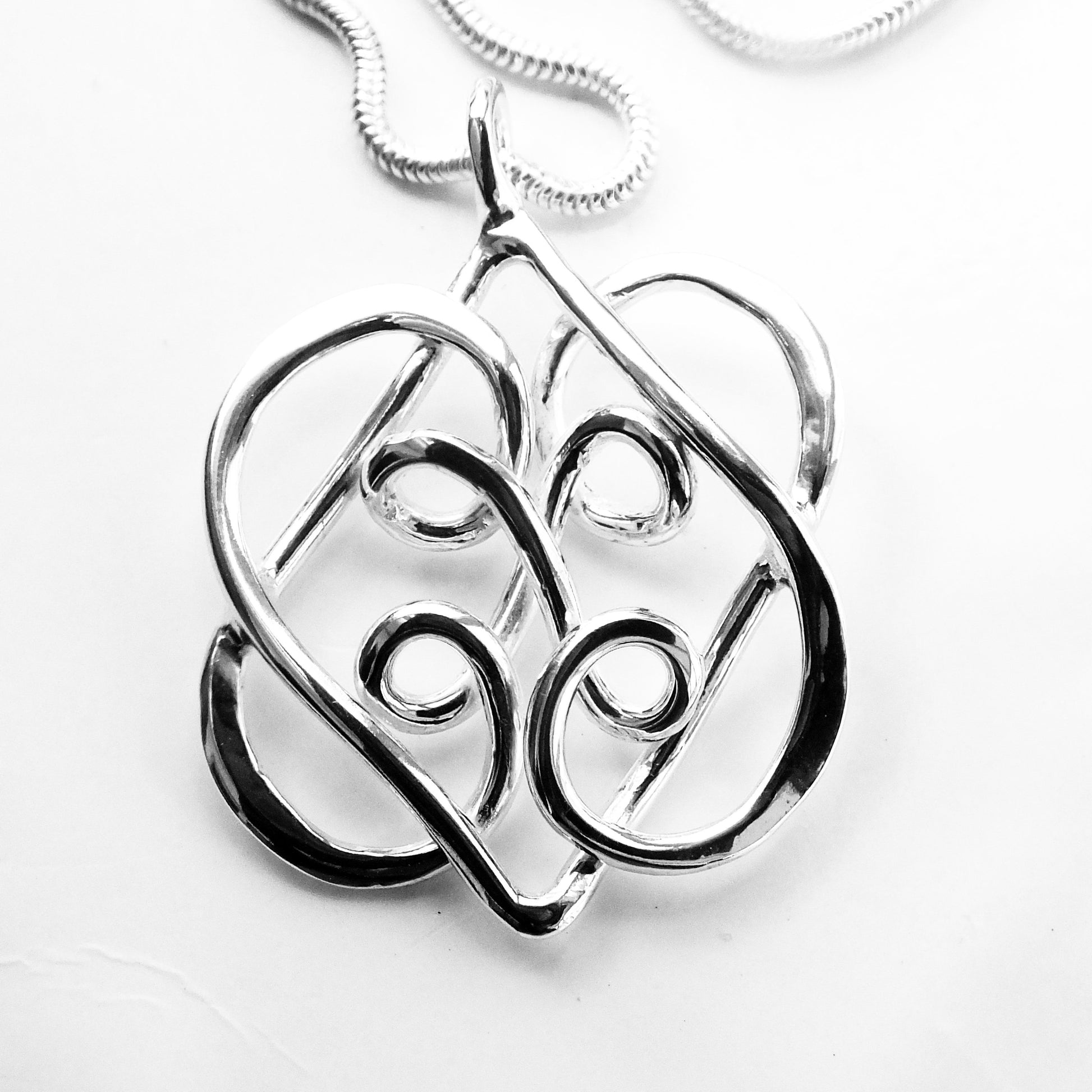 Celtic heart entwined necklace
