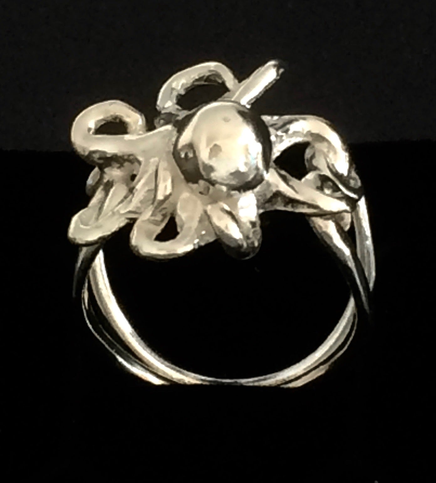 Silver octopus ring