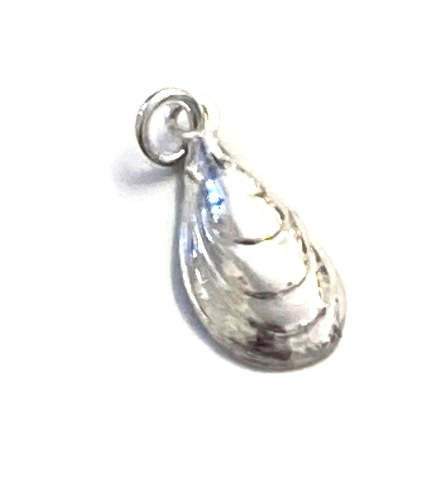 mussel shell charm back view