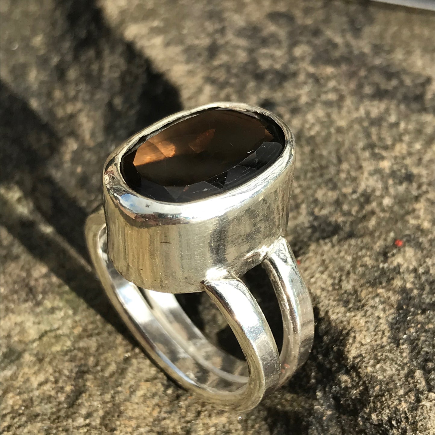 smokey quartz ring
