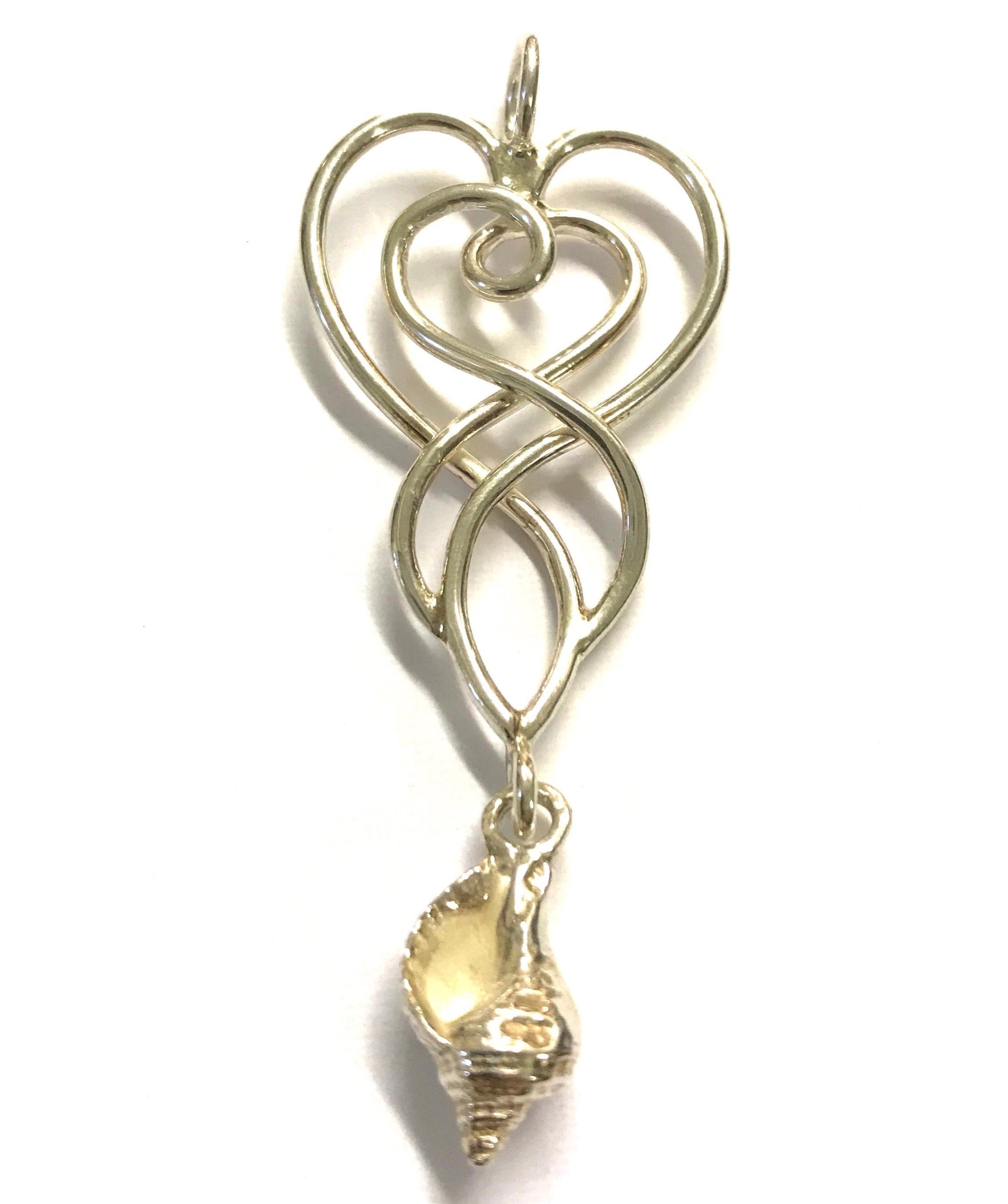 celtic whelk heart necklace