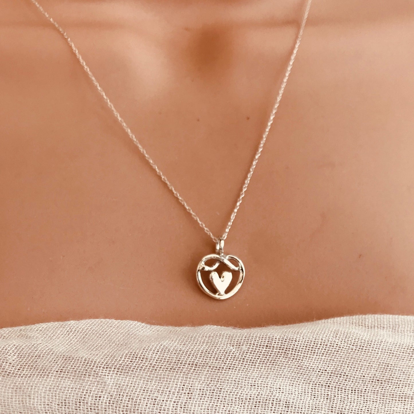 Heart friendship necklace small