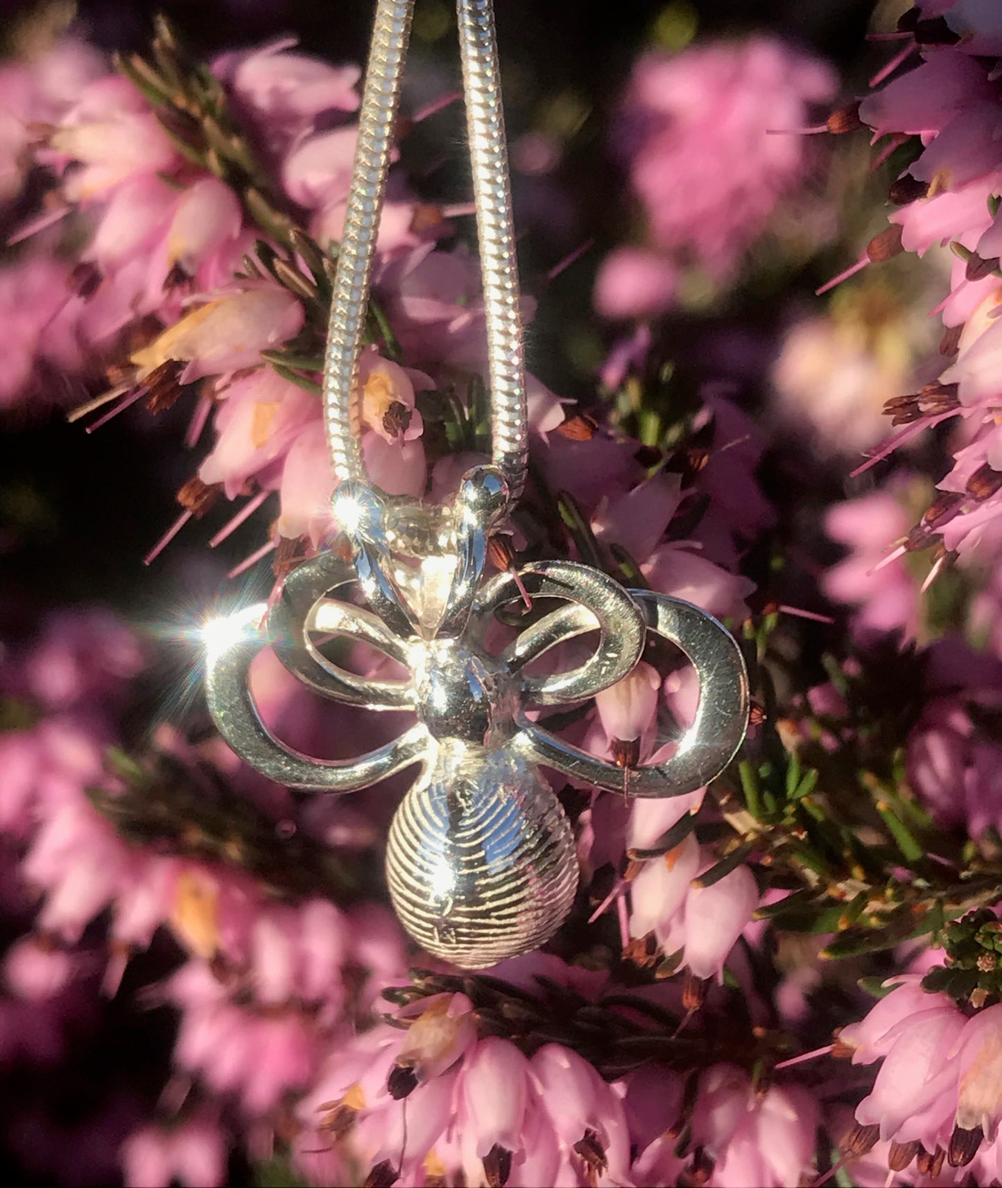 Bee cowrie shell necklace