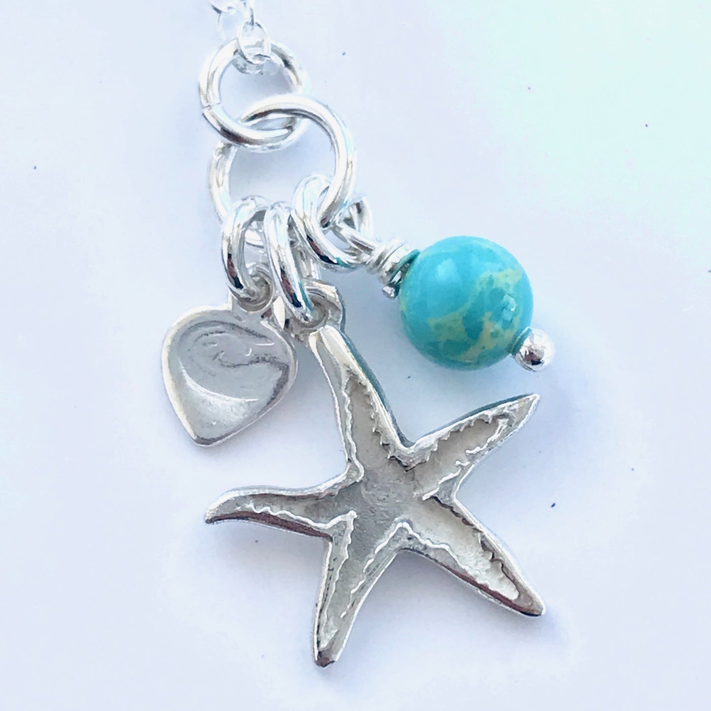 starfish necklace with turquoise