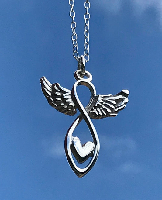 Angel heart necklace