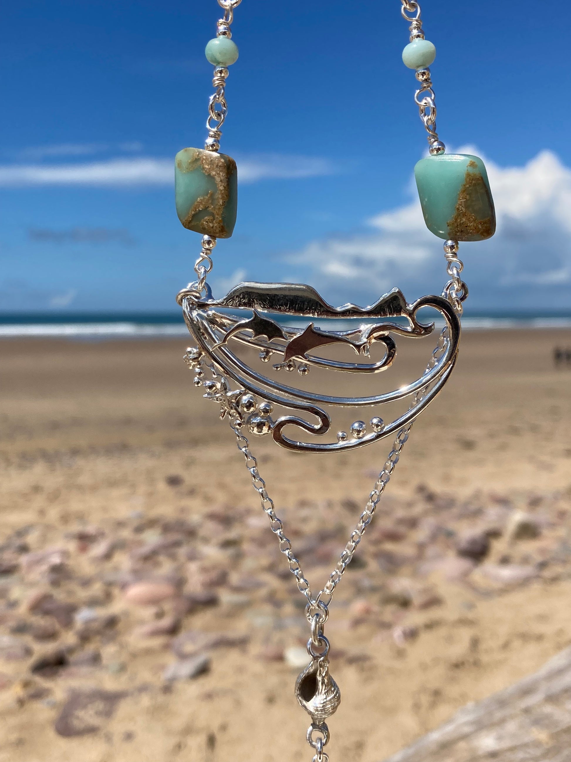 Dolphins necklace at Worm's Head Gower