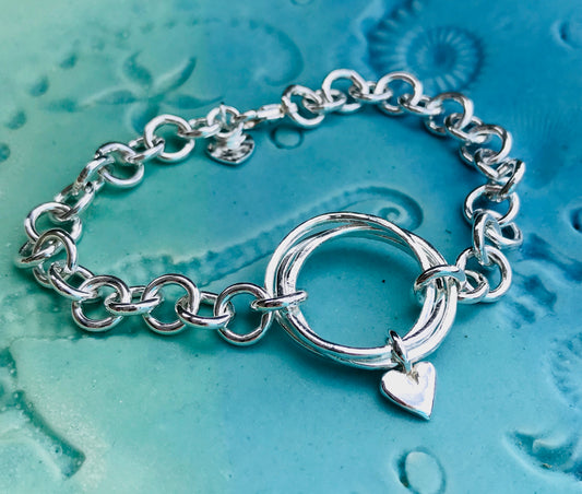 Chunky heart bracelet