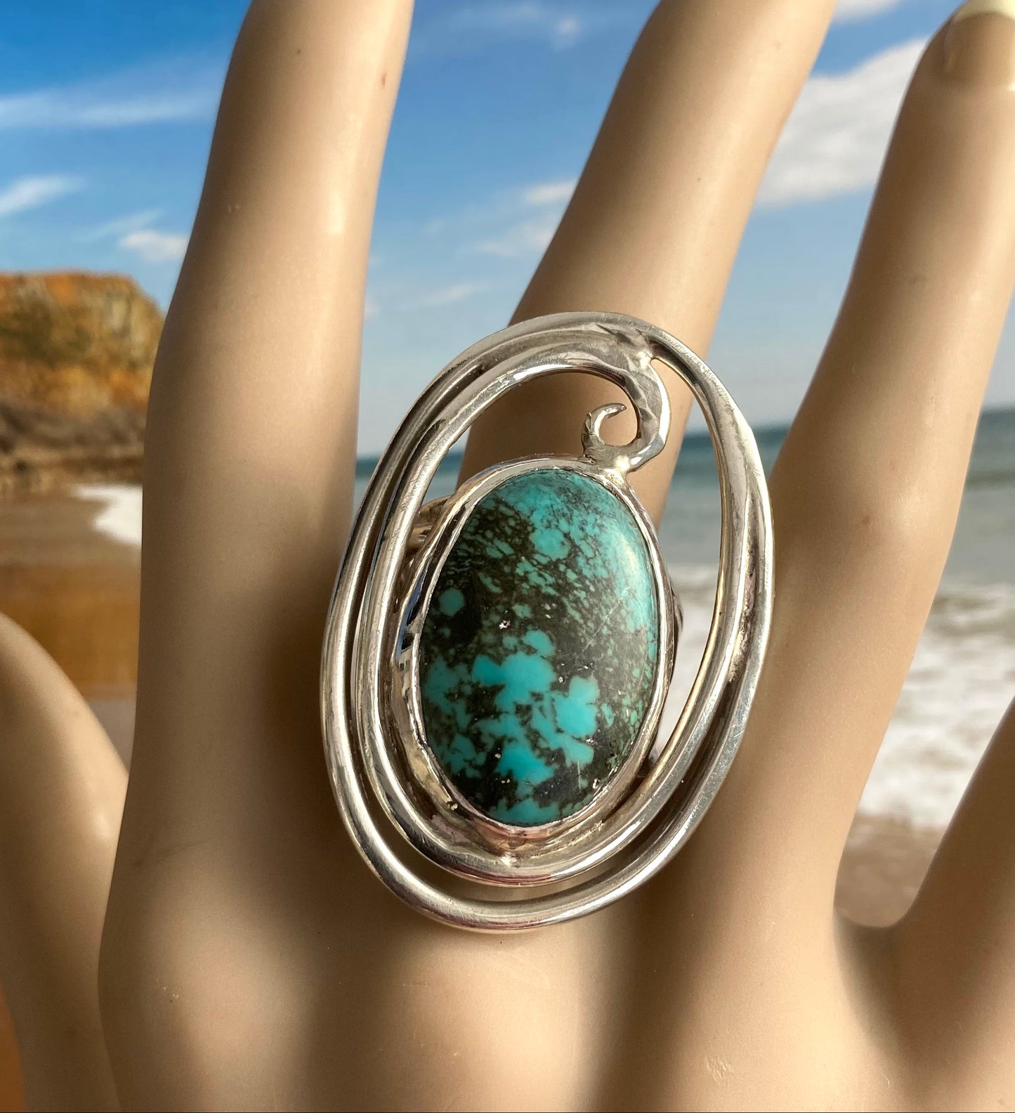 Turquoise wave ring
