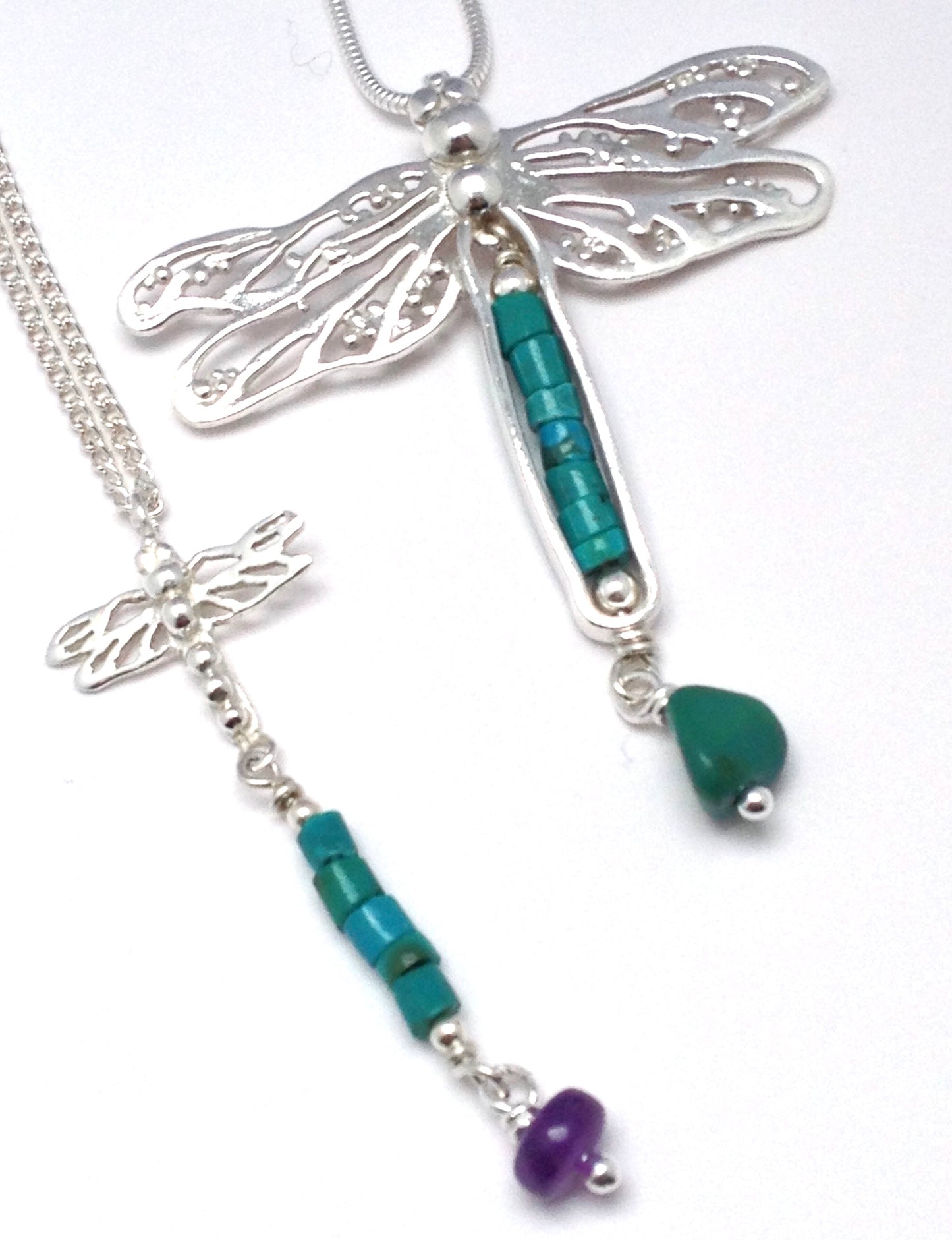 Turquoise dragonfly necklace