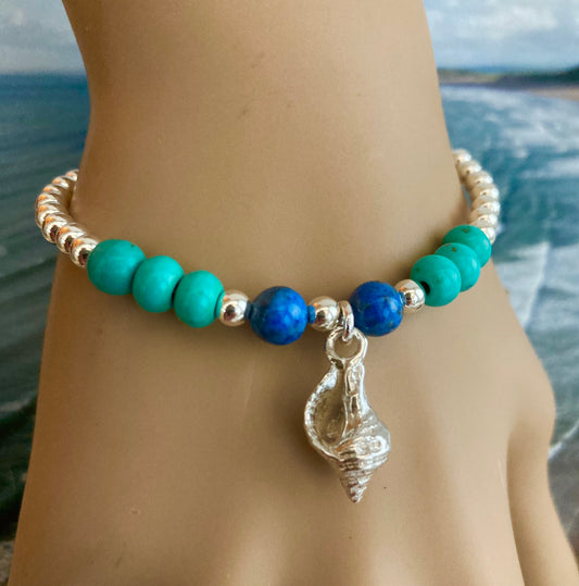 Whelk shell bracelet